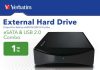 Externe eSATA HDD mit 3 GB/s Datentransfer von Verbatim