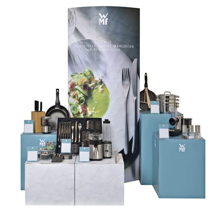 WMF Frühlingspromotion Schaufensteraufbau