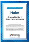 Euromonitor: Haier ist das weltweit führende Smart-Home-Unternehmen