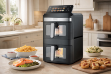 Neue Heißluftfritteuse AirFry Duo Tower von Caso Design